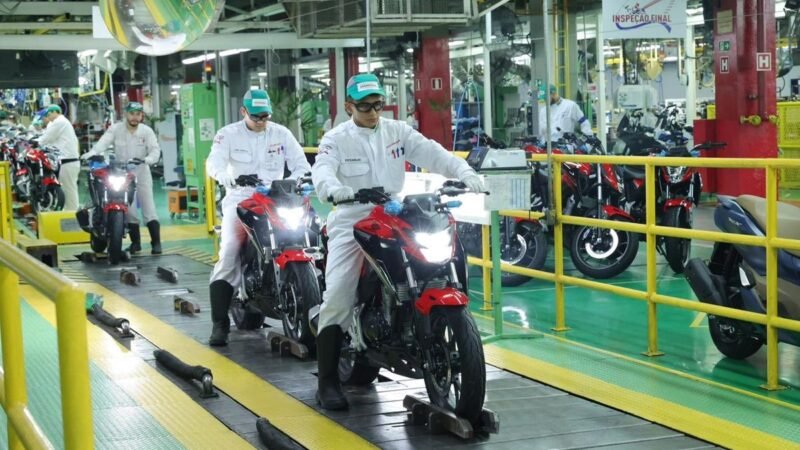Produção de motocicletas cresce 12% e é a maior em 14 Anos no PIM